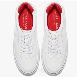 Cole Haan Grandpro Rally Court Sneaker, Optic White/Flame Scarlet - Size 9